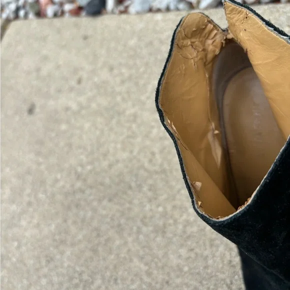 SALE Nine West Genuine Leather Suede High Heel Platform Boots Booties - Picture 9 of 10